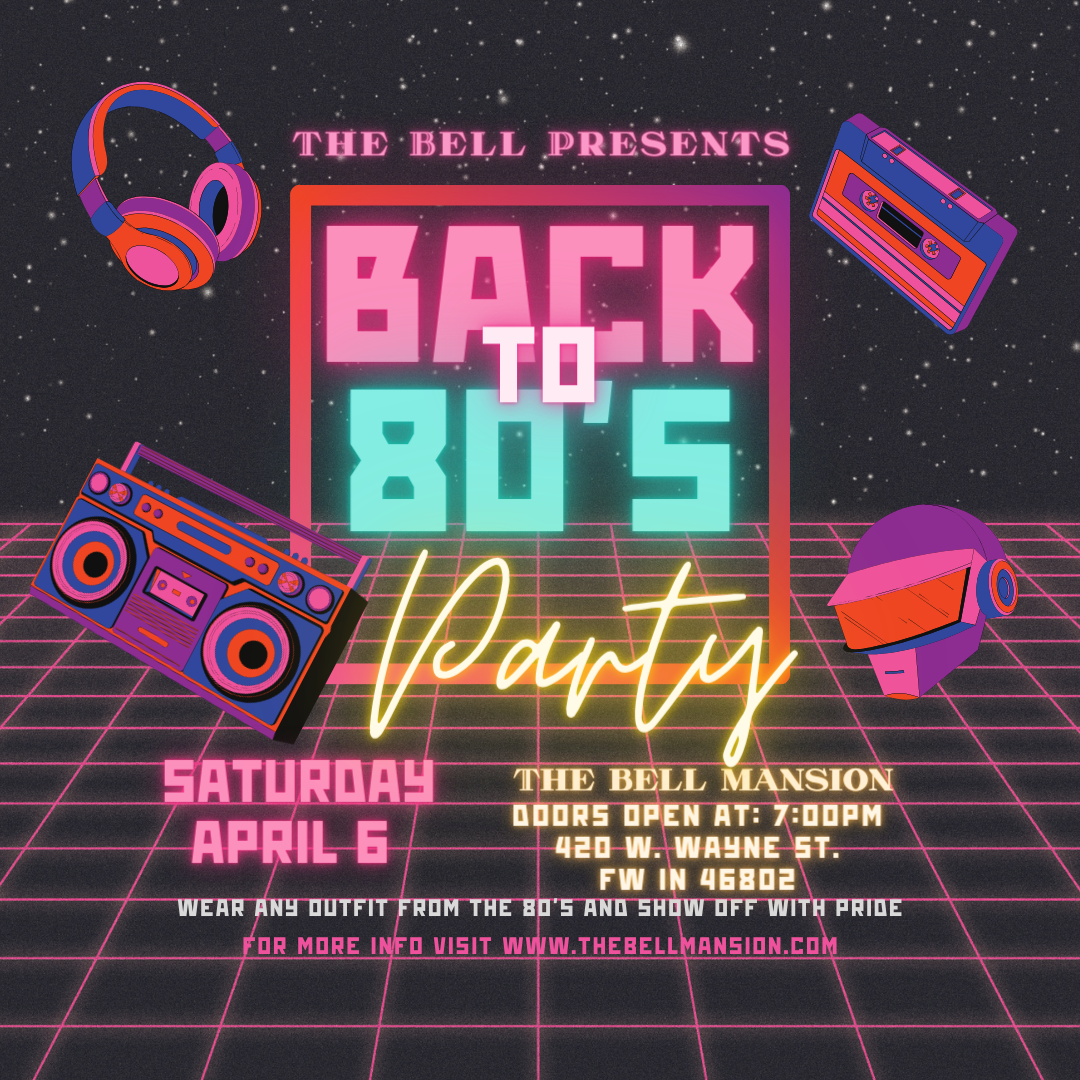 Back to the 80's Party at The Bell Mansion | The Bell Mansion Event Center